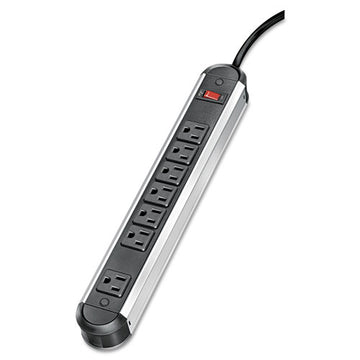 Fellowes® 7-outlet Metal Power Strip,125v, 12 Ft Cord, 2.13 X 14.25 X 1.75, Black-silver freeshipping - TVN Wholesale
